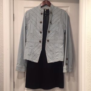 Tulle Like New Blue Military Jacket Blazer Coat M
